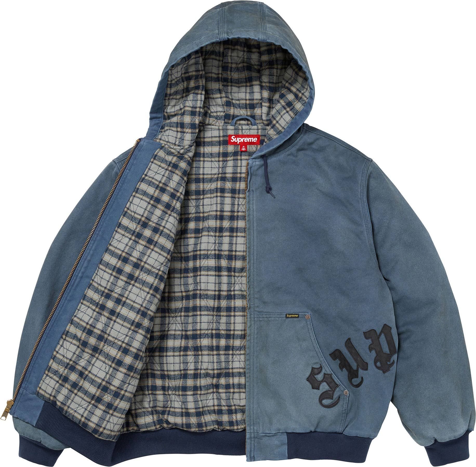 Leather Appliqué Hooded Work Jacket view 6
